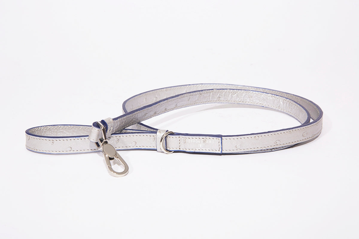 Dog Leash-Small, Metallic Ostrich