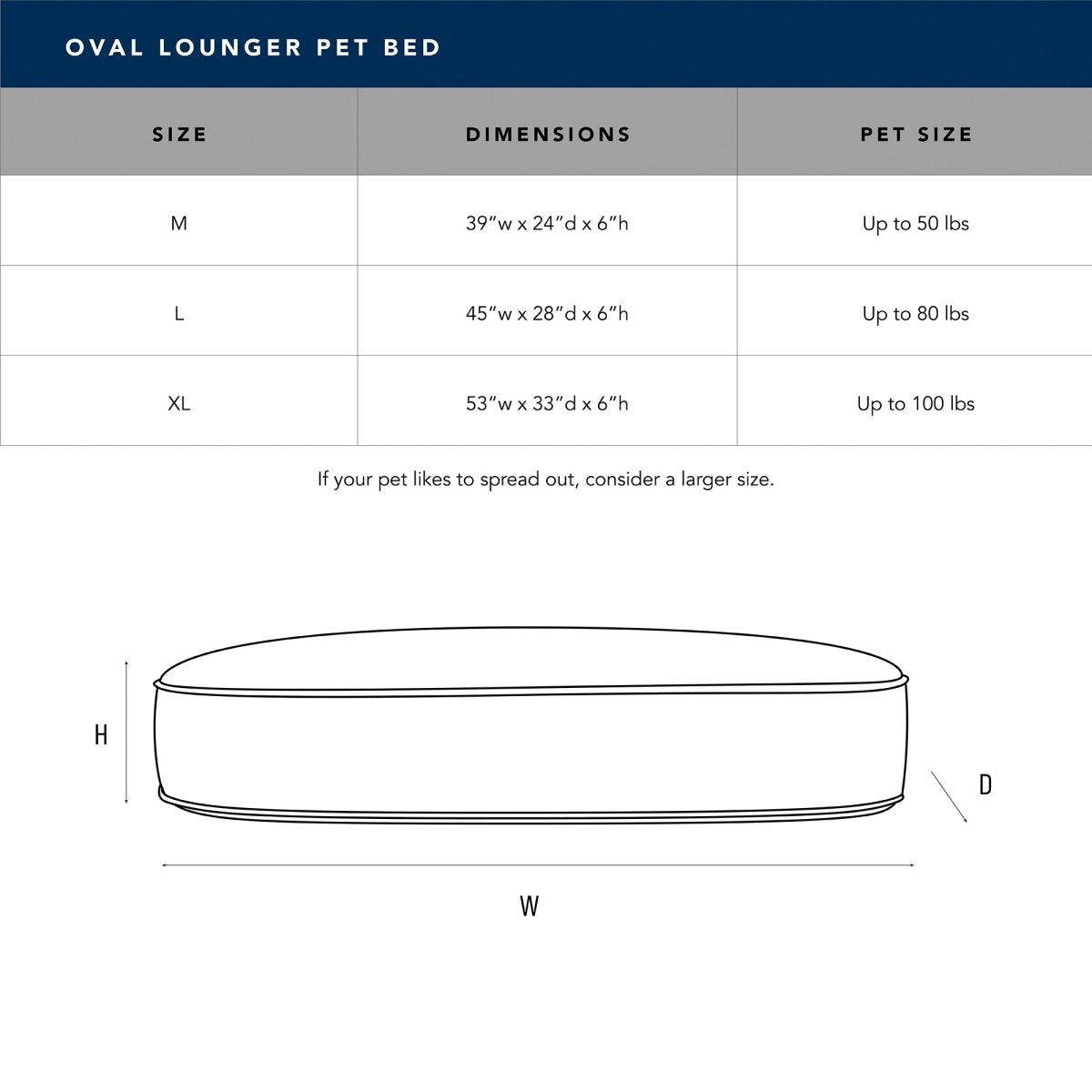 Oval Lounger Bed premium pet product