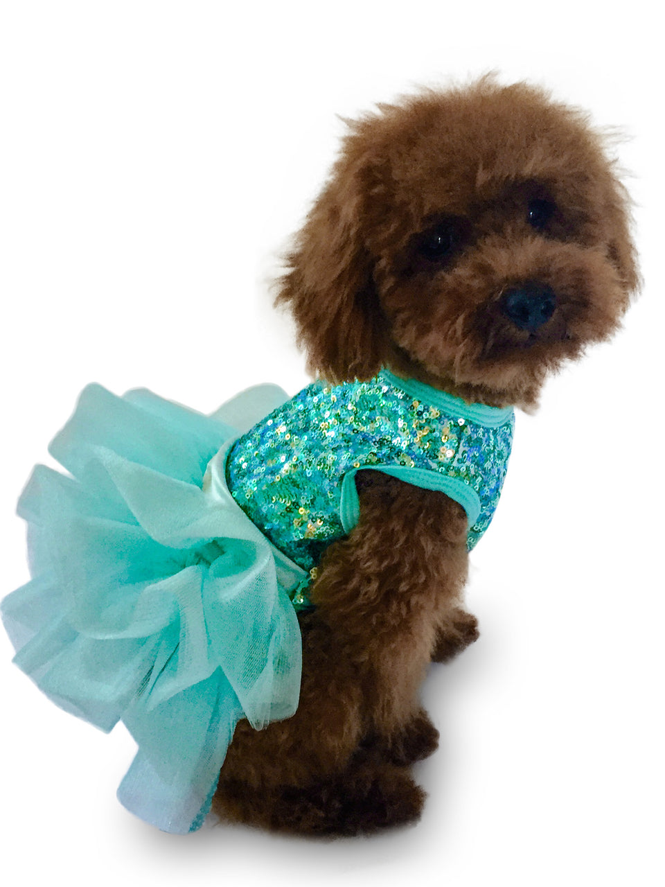 Over the Top Tricolor Sequins Tutu, Seafoam