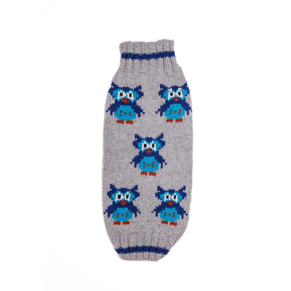Chilly Dog Owl Wool Dog Sweater