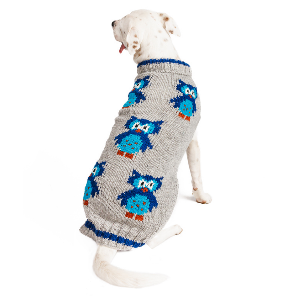 Chilly Dog Owl Wool Dog Sweater