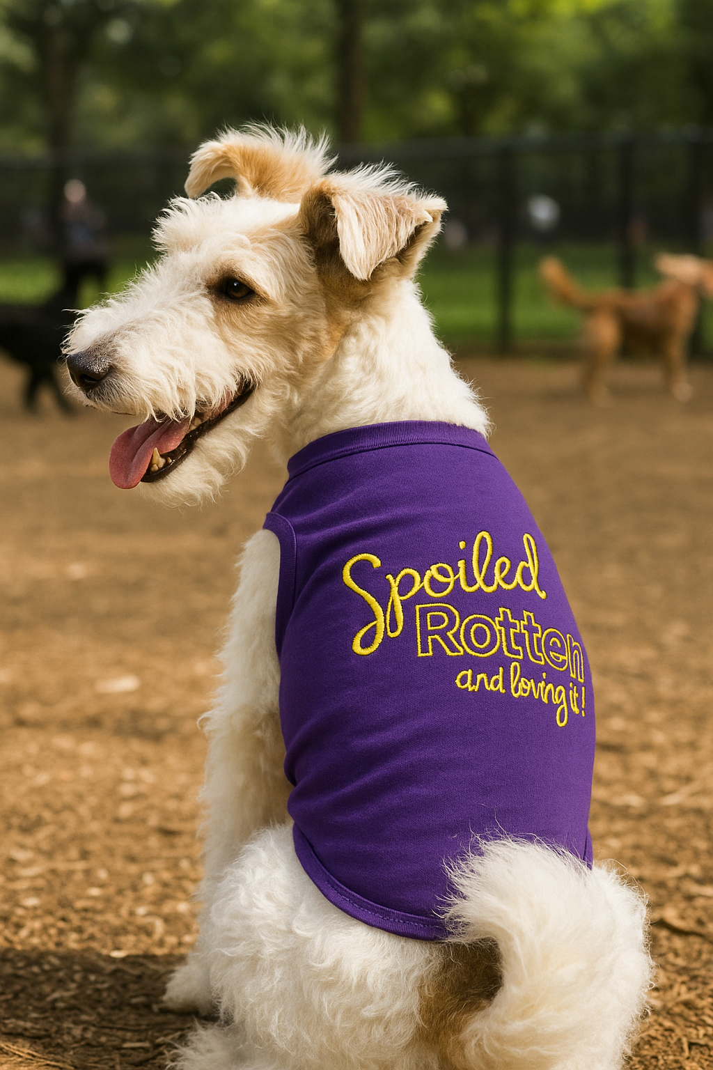 Parisian Pet Spoiled Rotten Dog T-Shirt-Purple