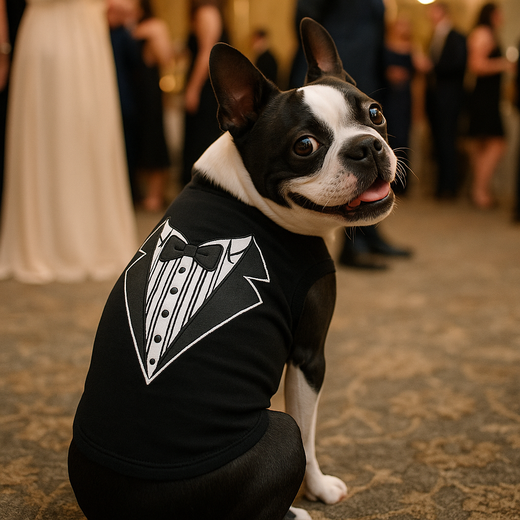 Parisian Pet Tuxedo Stylish Dog Outfit-Black