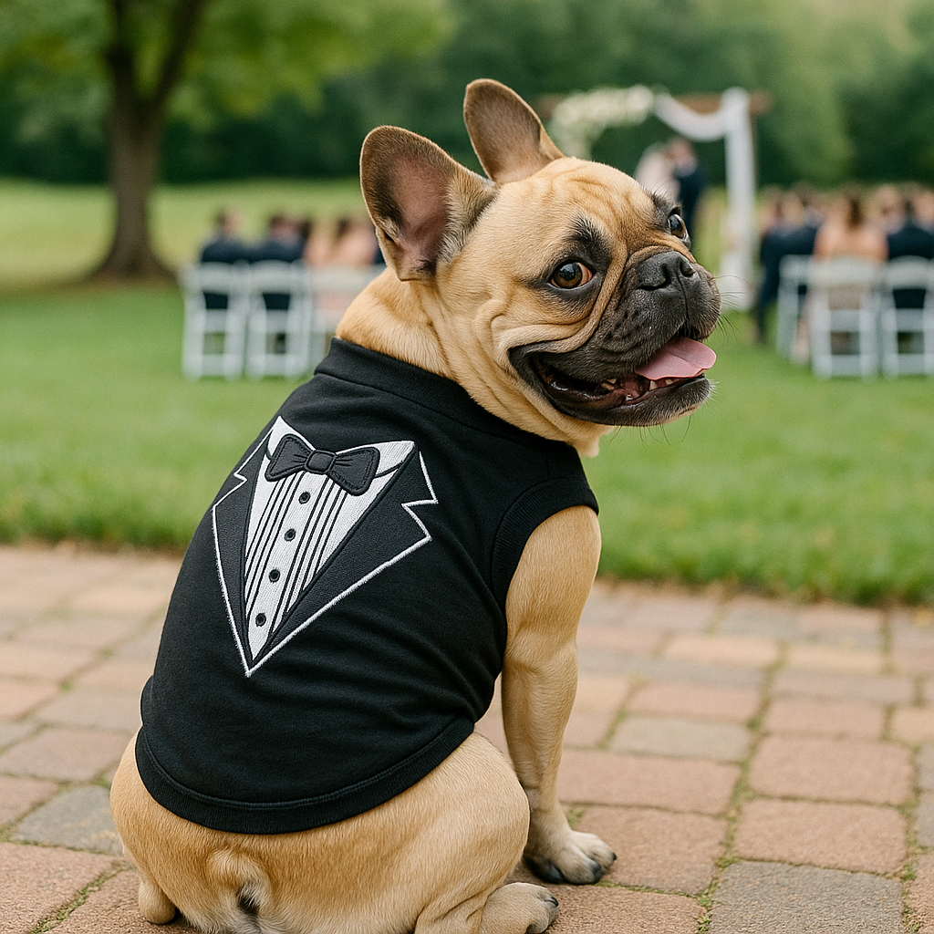 Parisian Pet Tuxedo Stylish Dog Outfit-Black