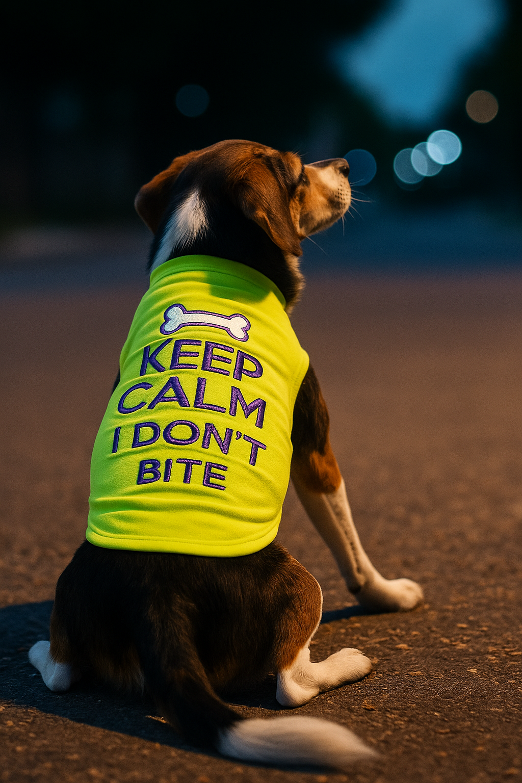 Parisian Pet Keep Calm T-Shirt-Light Green