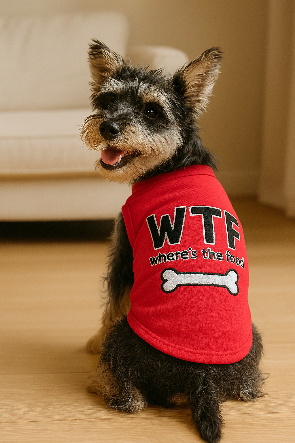 Parisian Pet WTF Pet Shirt - Funny Dog & Cat Shirt, Red