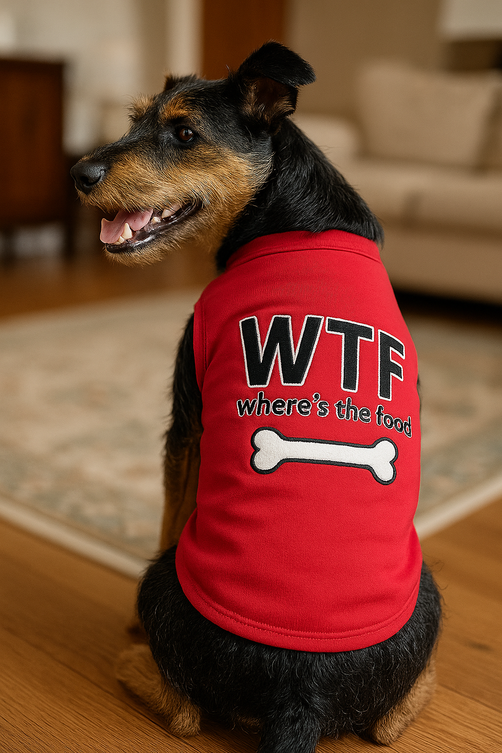 Parisian Pet WTF Pet Shirt - Funny Dog & Cat Shirt, Red
