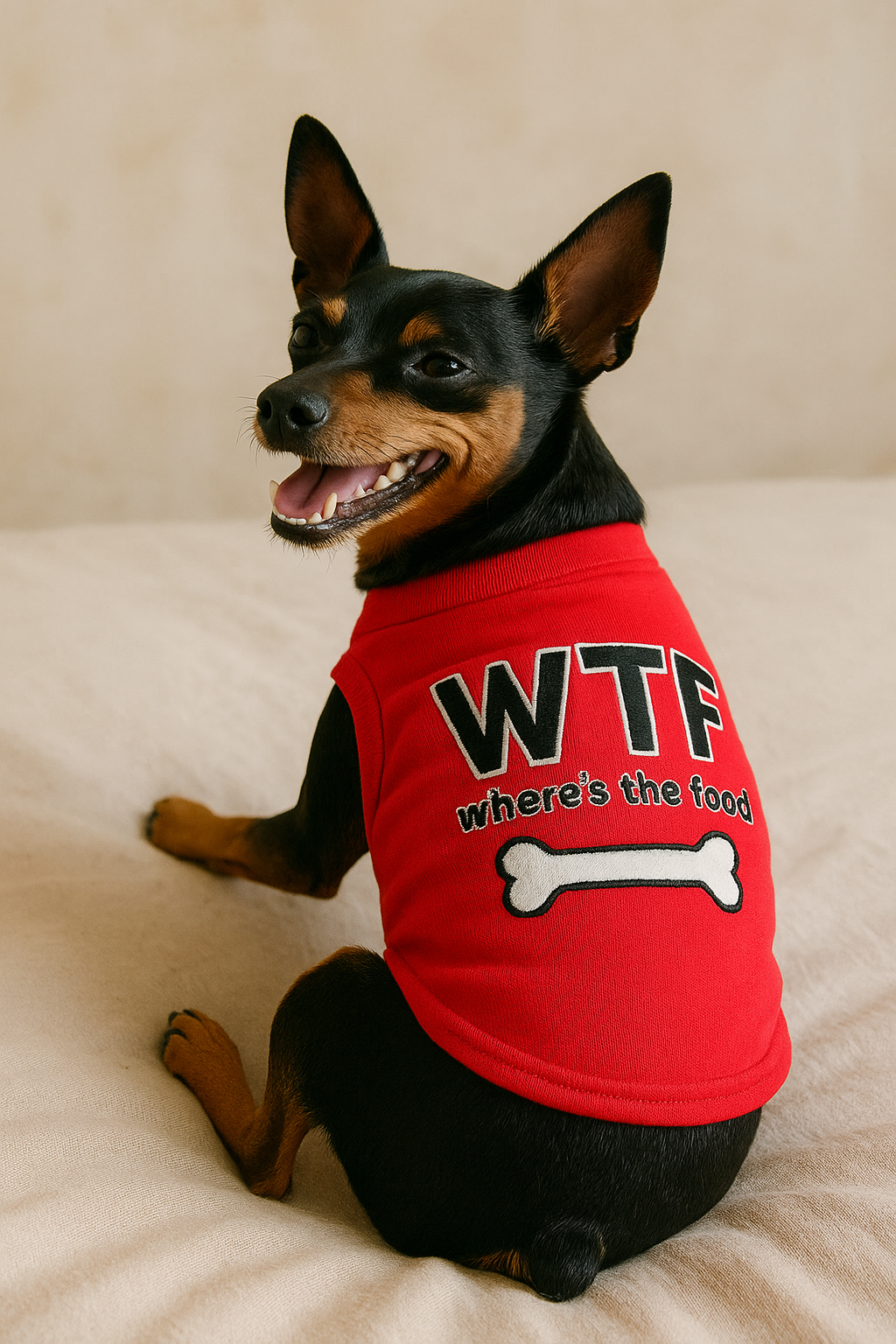 Parisian Pet WTF Pet Shirt-Red