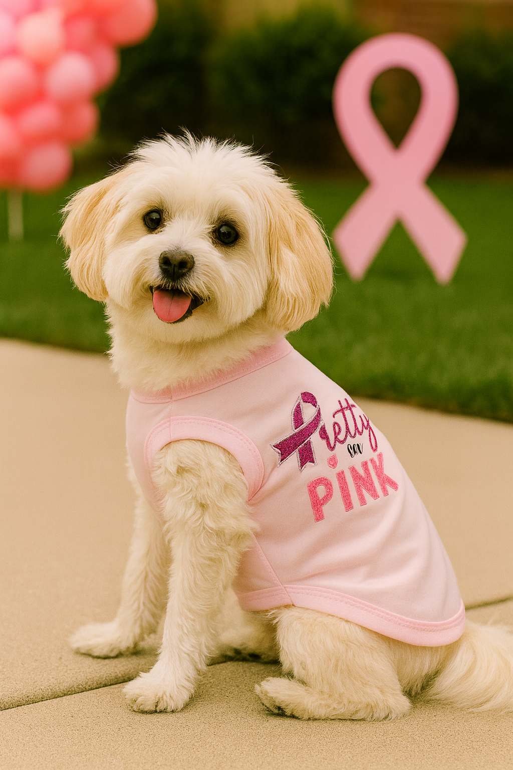 Parisian Pet Pretty in Pink Fashionable Pink Pet T-Shirt
