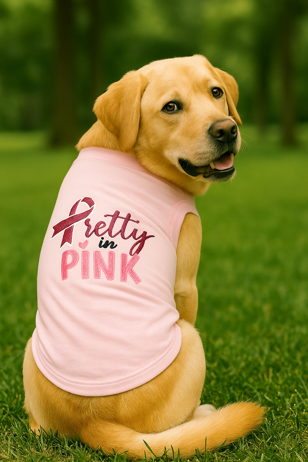 Parisian Pet Pretty in Pink Fashionable Pink Pet T-Shirt  Comfortable Embroidered Dog Wear for All Occasions, Pink