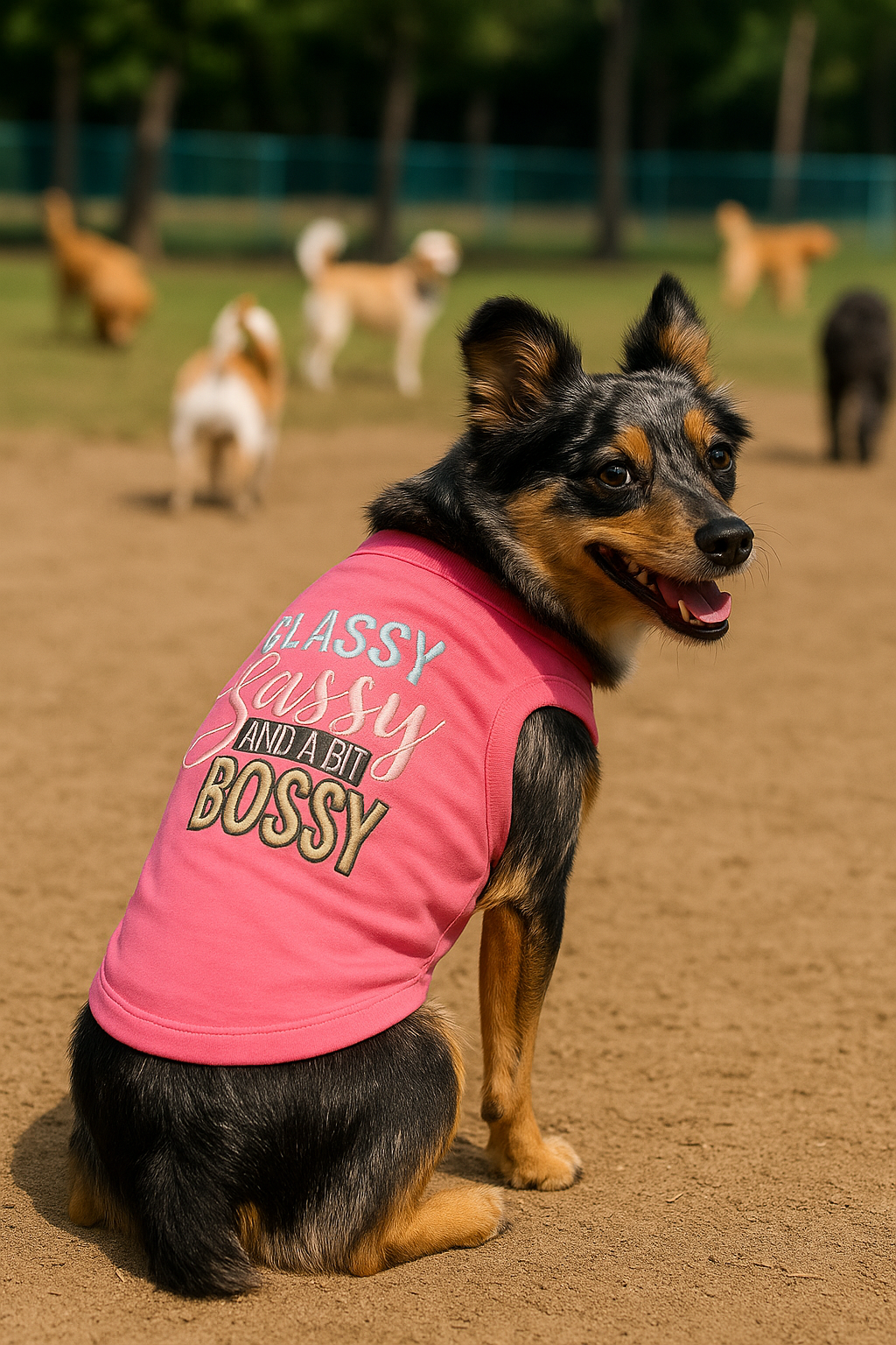 Parisian Pet Classy, Sassy, & a Bit Bossy Dog T-Shirt-Pink