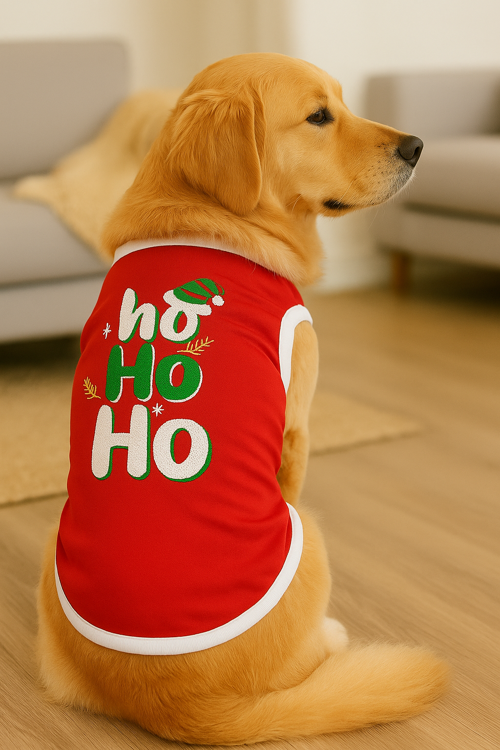 Parisian Pet Ho Ho Ho Pet Holiday Shirt-Red