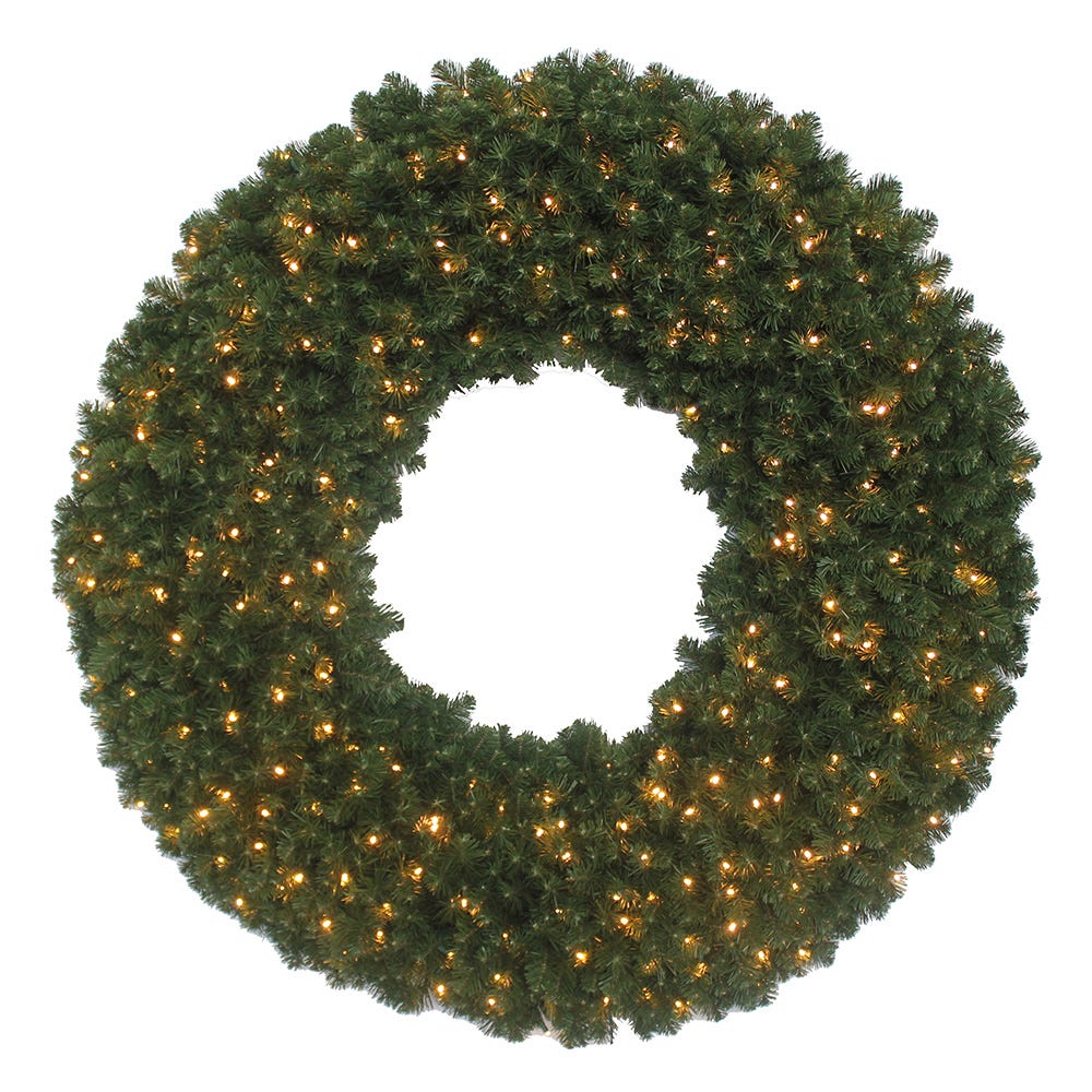 Kurt Adler 60-Inch Pre-Lit Commercial Wreath