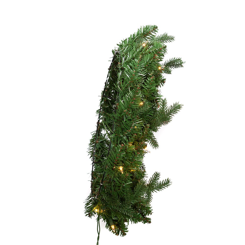 Kurt Adler 24-Inch Pre-Lit Clear Jackson Pine Wreath