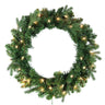 Kurt Adler 24-Inch Pre-Lit Clear Jackson Pine Wreath