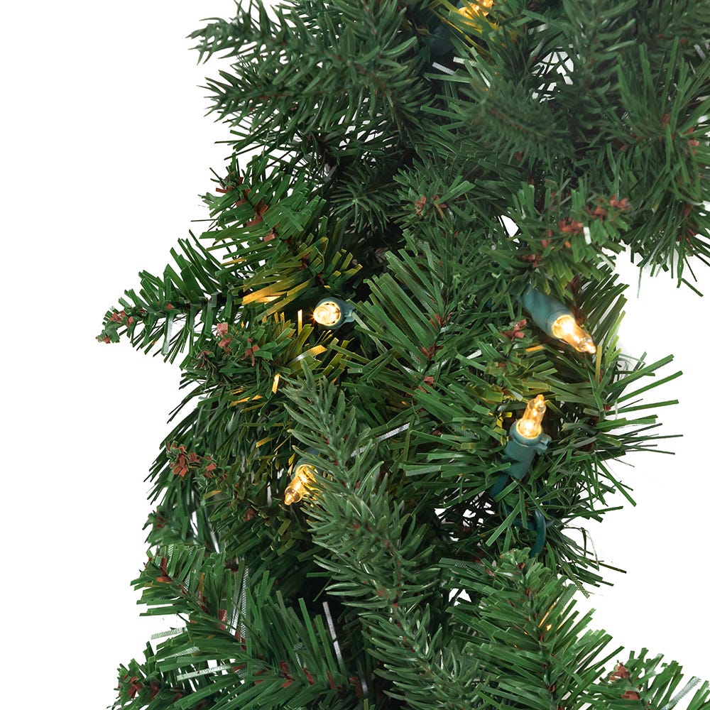 Kurt Adler 30-Inch Pre-Lit Clear Jackson Pine Wreath