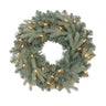 Kurt Adler 18-Inch Battery-Operated Pre-Lit Warm White Cluster LED Blue Spruce Wreath