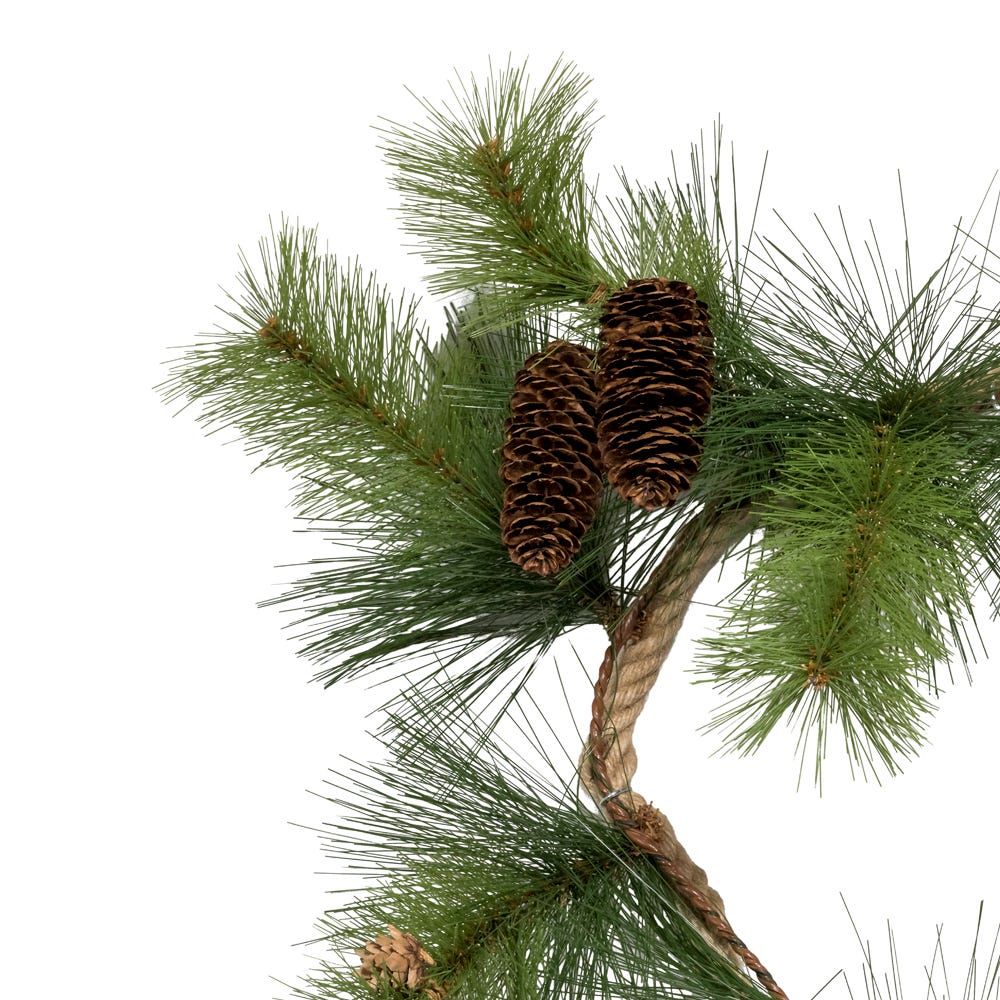 Kurt Adler 4-Foot Needle Pine Rope Garland with Pinecones