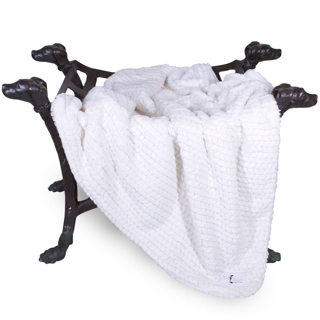 Hello Doggie Paris Ivory Dog Blanket