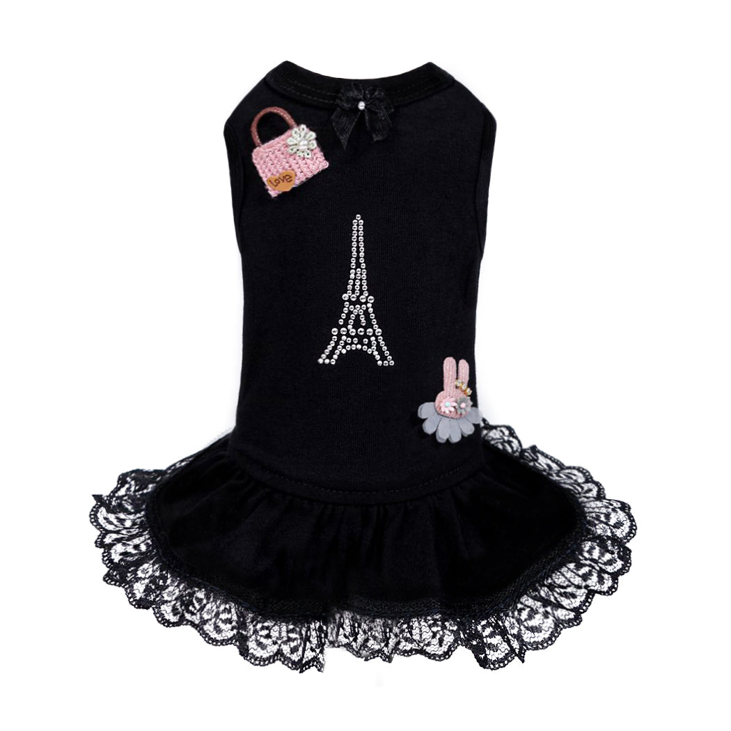 Hello Doggie Paris Cotton White Dog Dress
