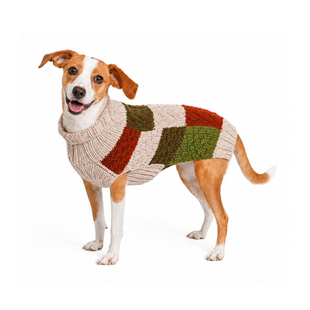 Chilly Dog Patchwork Wool Dog Sweater