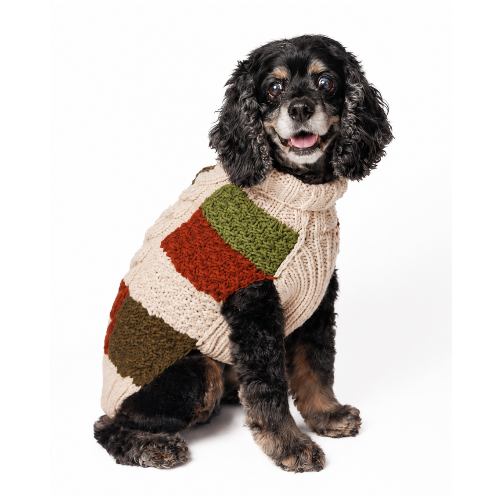 Chilly Dog Patchwork Wool Dog Sweater