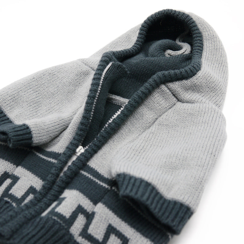 Pattern Sweater Coat