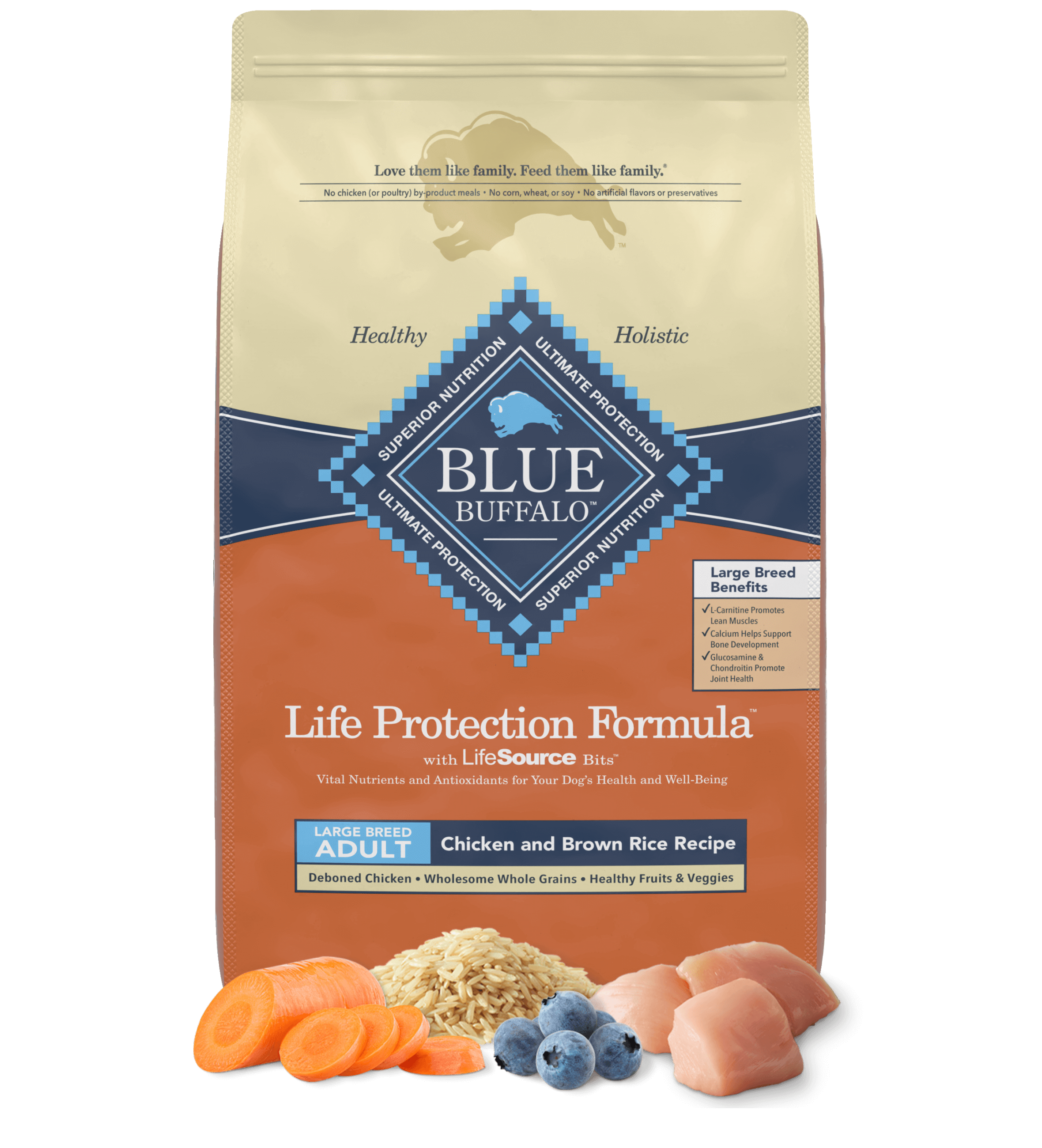 Blue Buffalo Large Breed Adult Chicken and Brown Rice Dry Dog Food