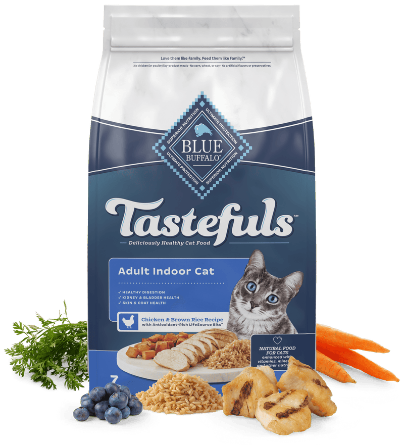 Blue Buffalo Blue Tastefuls Adult Indoor Cat Chicken & Brown Rice Dry Cat Food