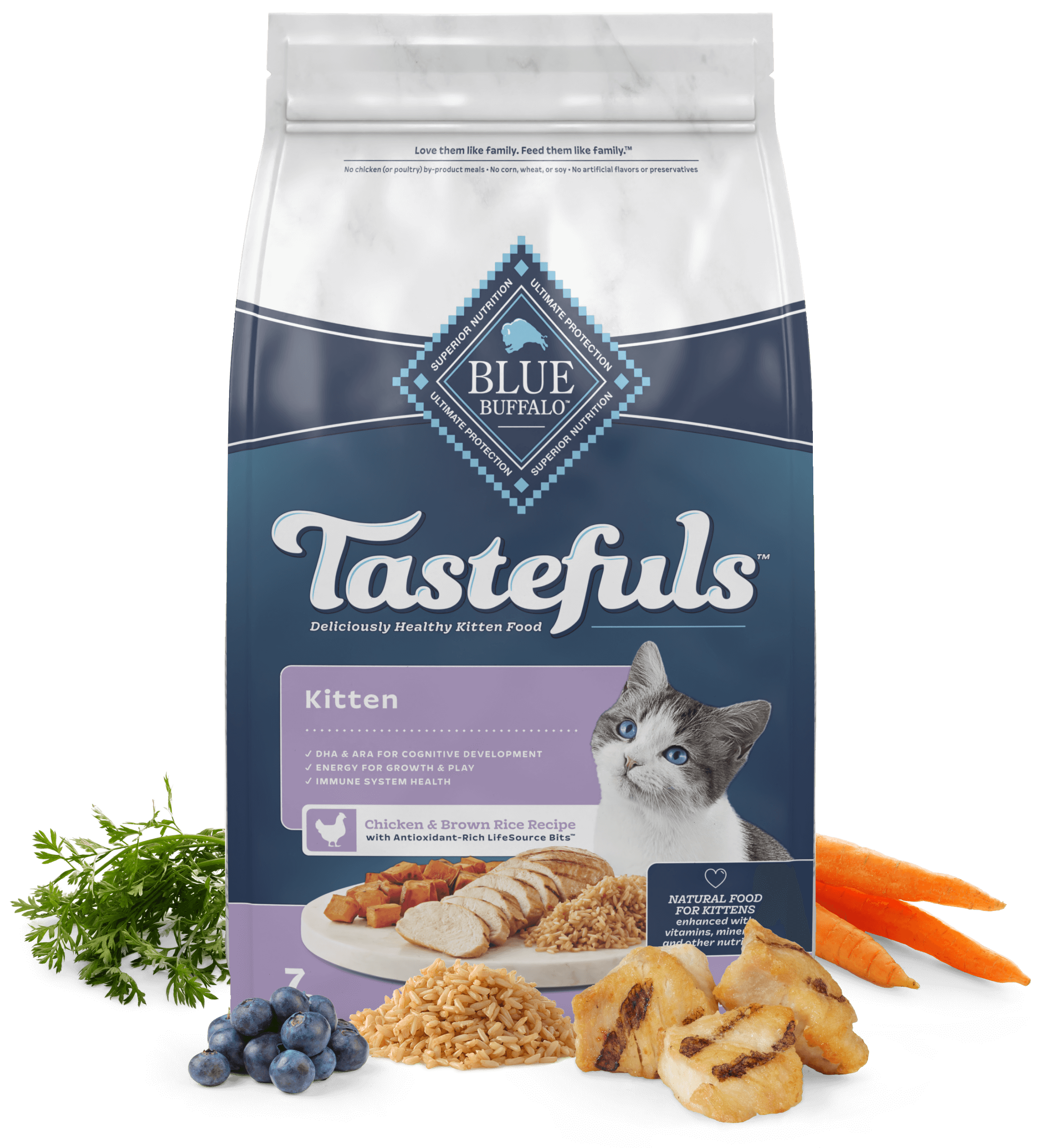 Blue Buffalo Blue Tastefuls Kitten Chicken & Brown Rice Recipe Dry Cat Food