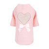 Hello Doggie Pearl Heart Dog Sweater Satin Handmade Sweaters