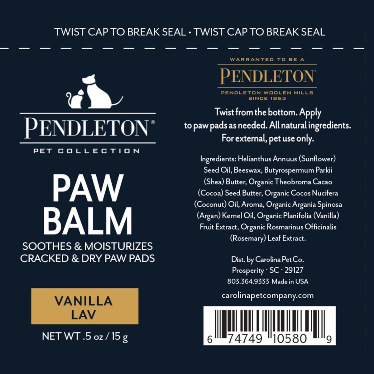 Pendleton Pet Paw Balm premium pet product