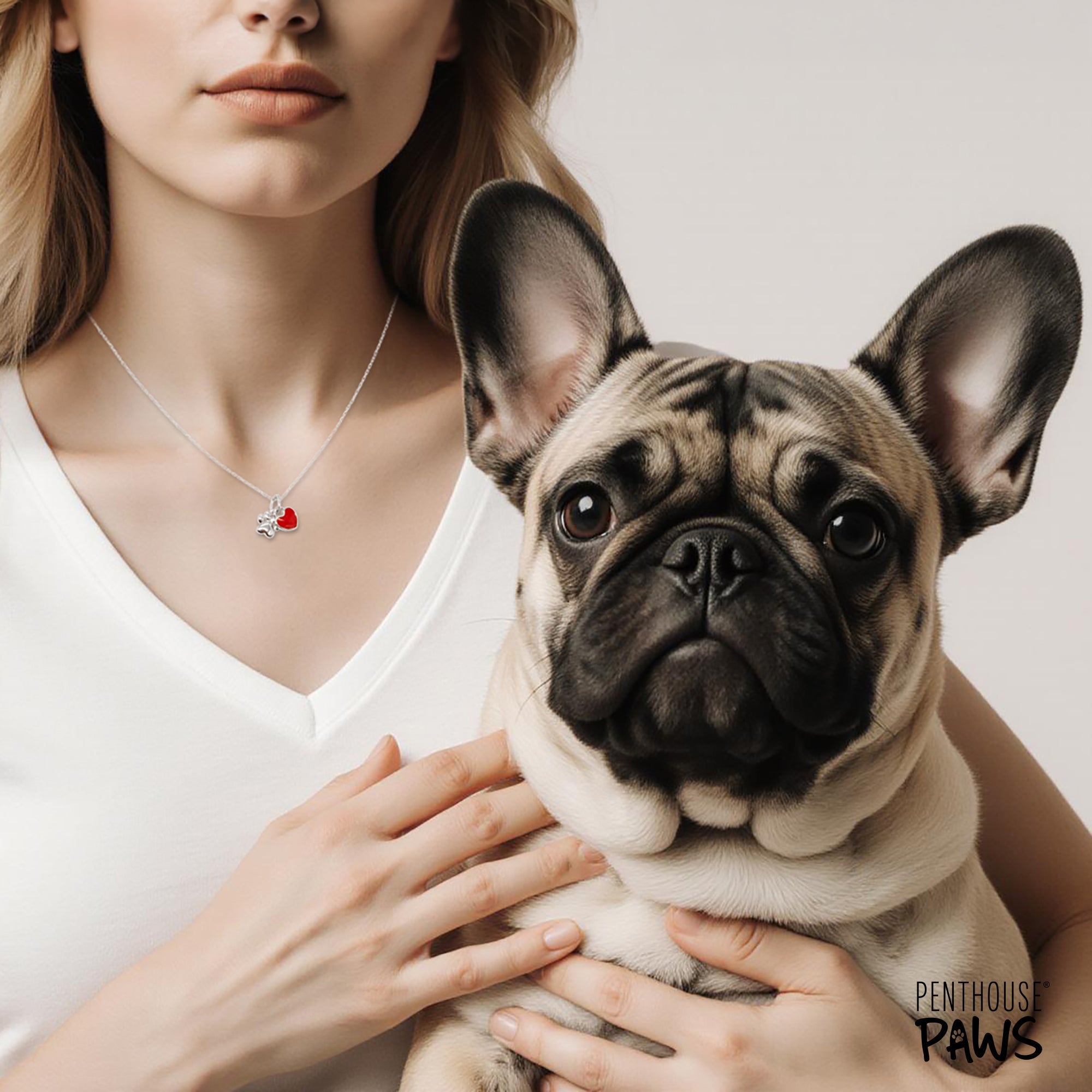 Paw Heart Pendant Necklace