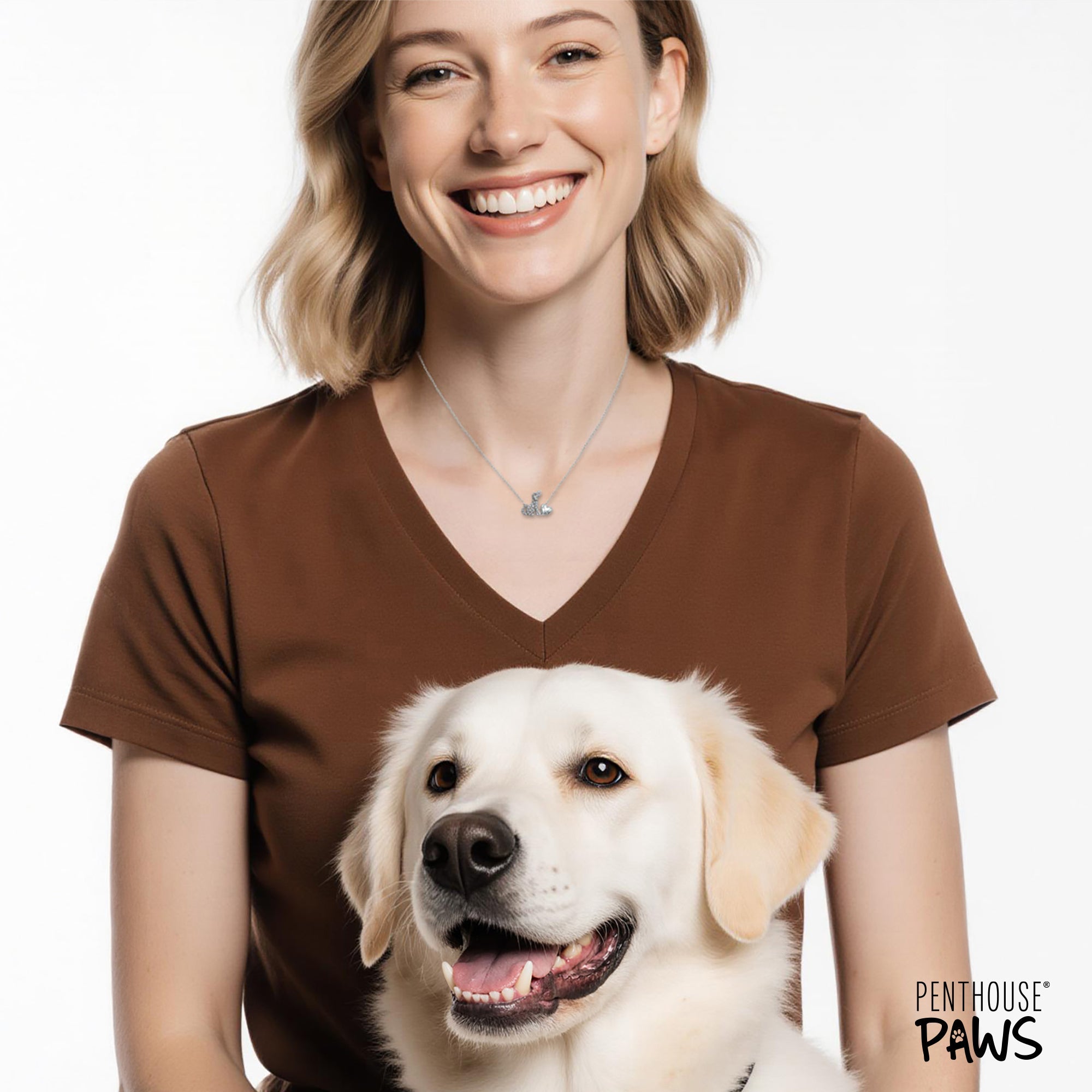 Dog Love Silver Chain Necklace | HT Animal Supply