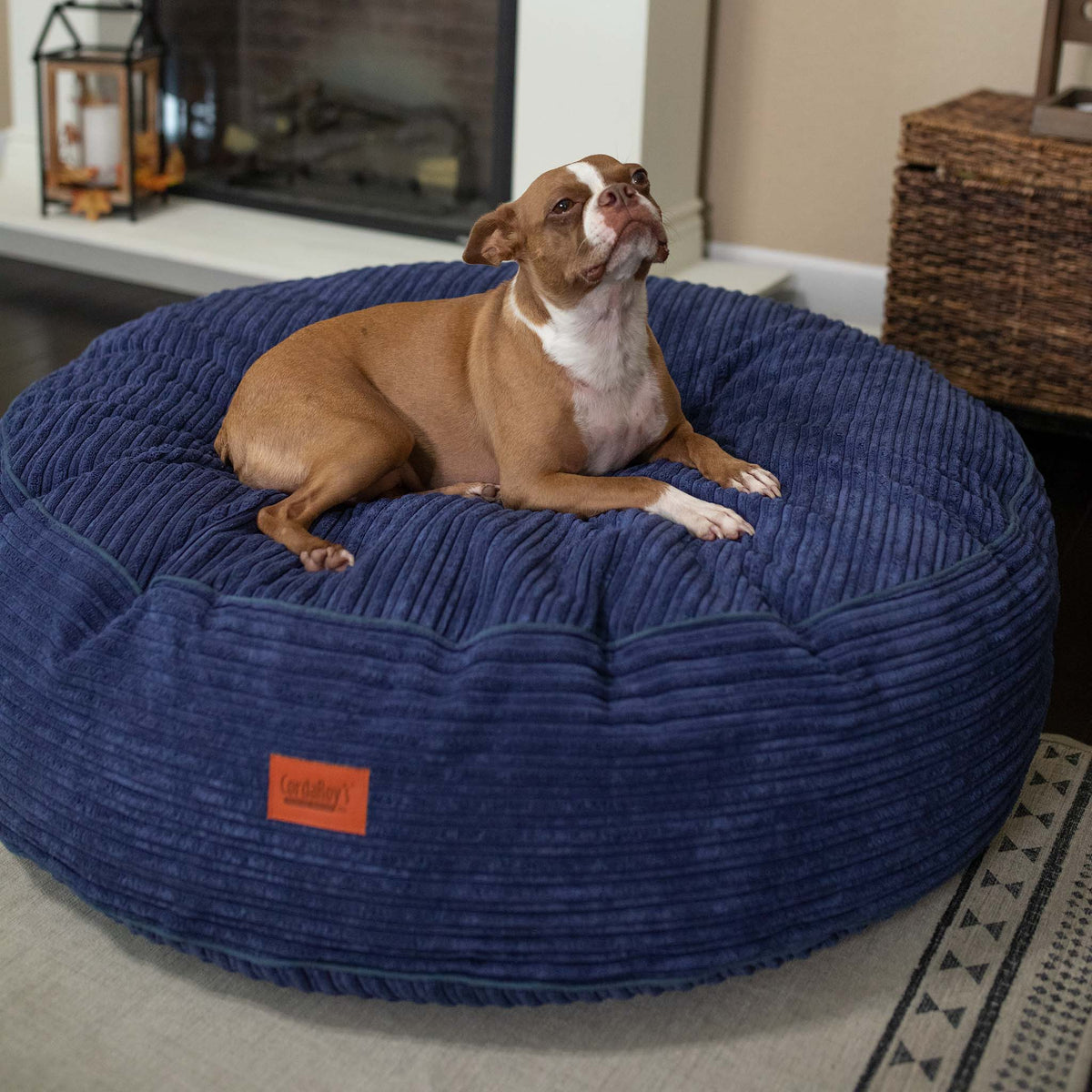 CordaRoys 50-Inch Waterproof Terry Corduroy Dog Bed