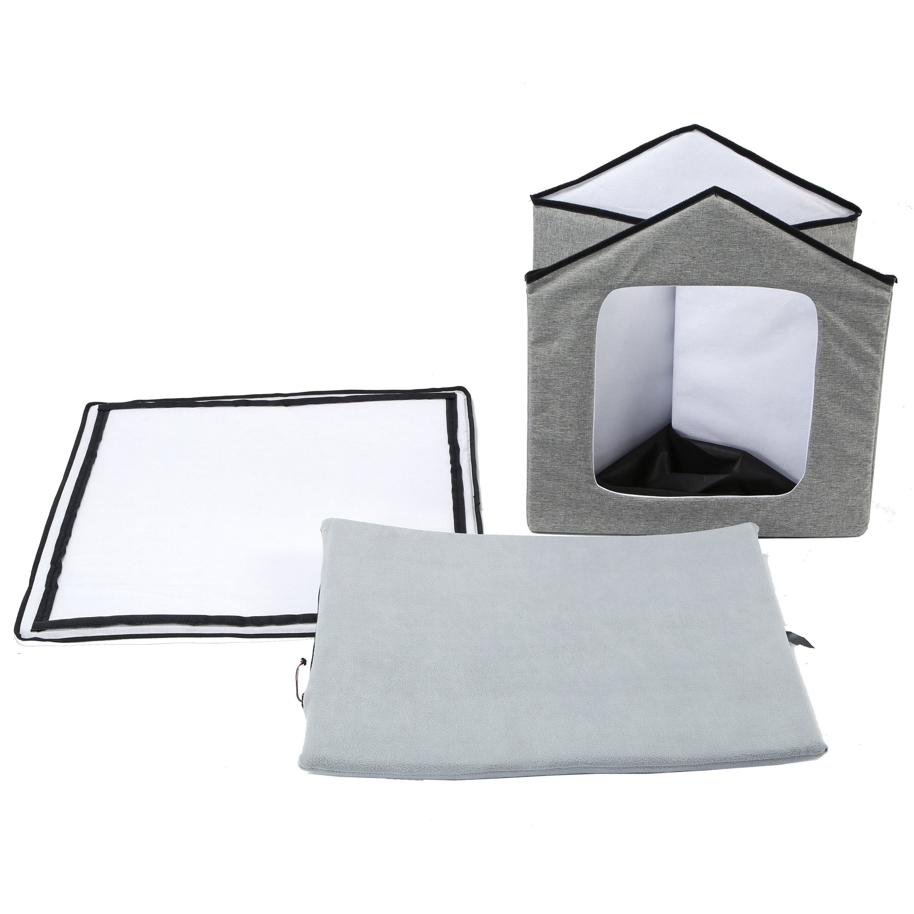 Pet Life Hush Puppy Collapsible Electronic Heating and Cooling Smart Pet House