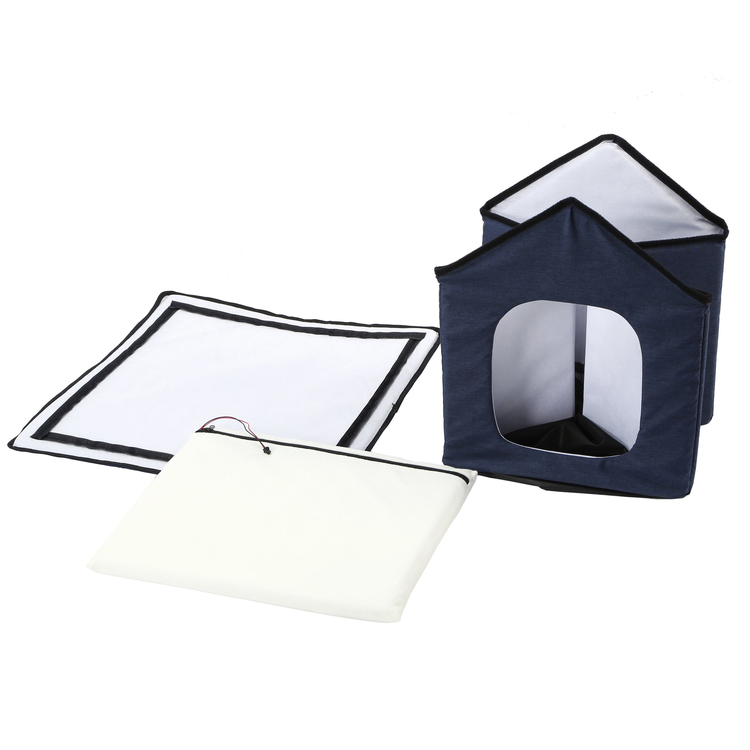 Pet Life Hush Puppy Collapsible Electronic Heating and Cooling Smart Pet House