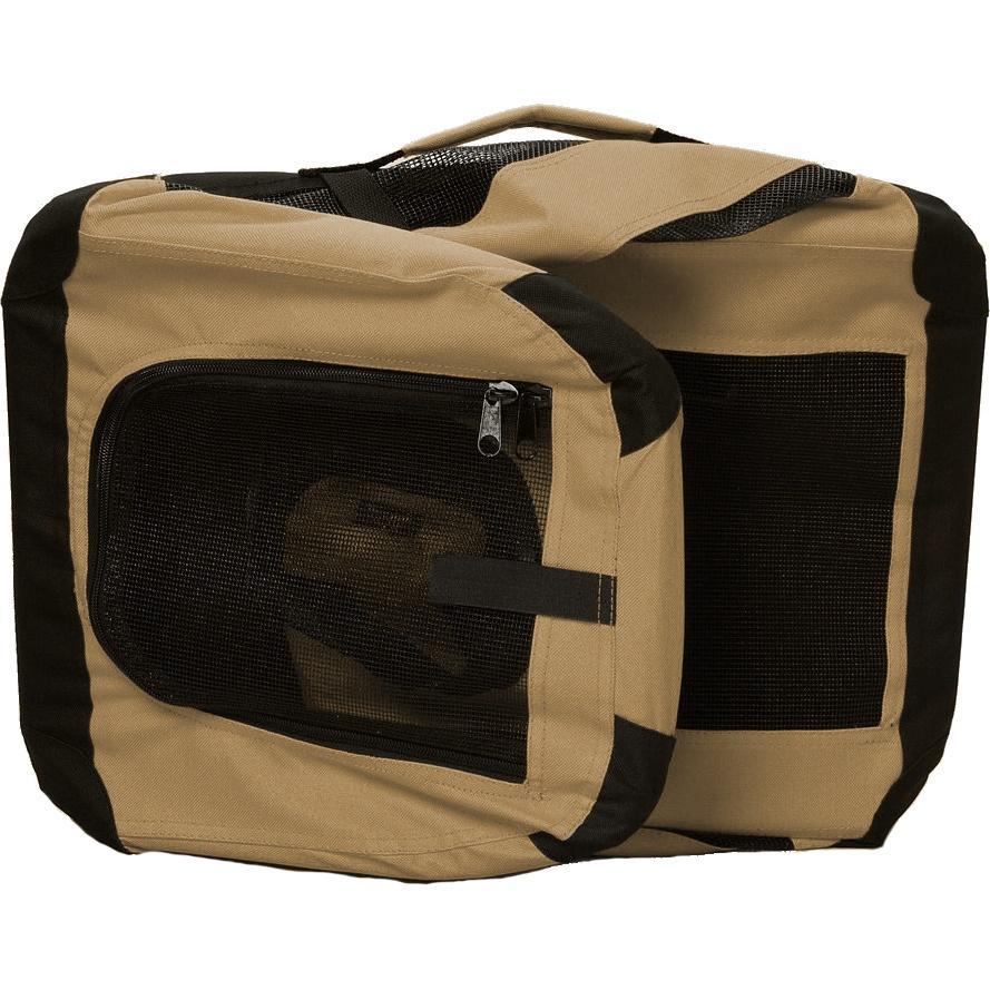 Pet Life ® 360° Vista View Zippered Soft Folding Collapsible Durable Metal Framed Pet Dog Crate House Carrier