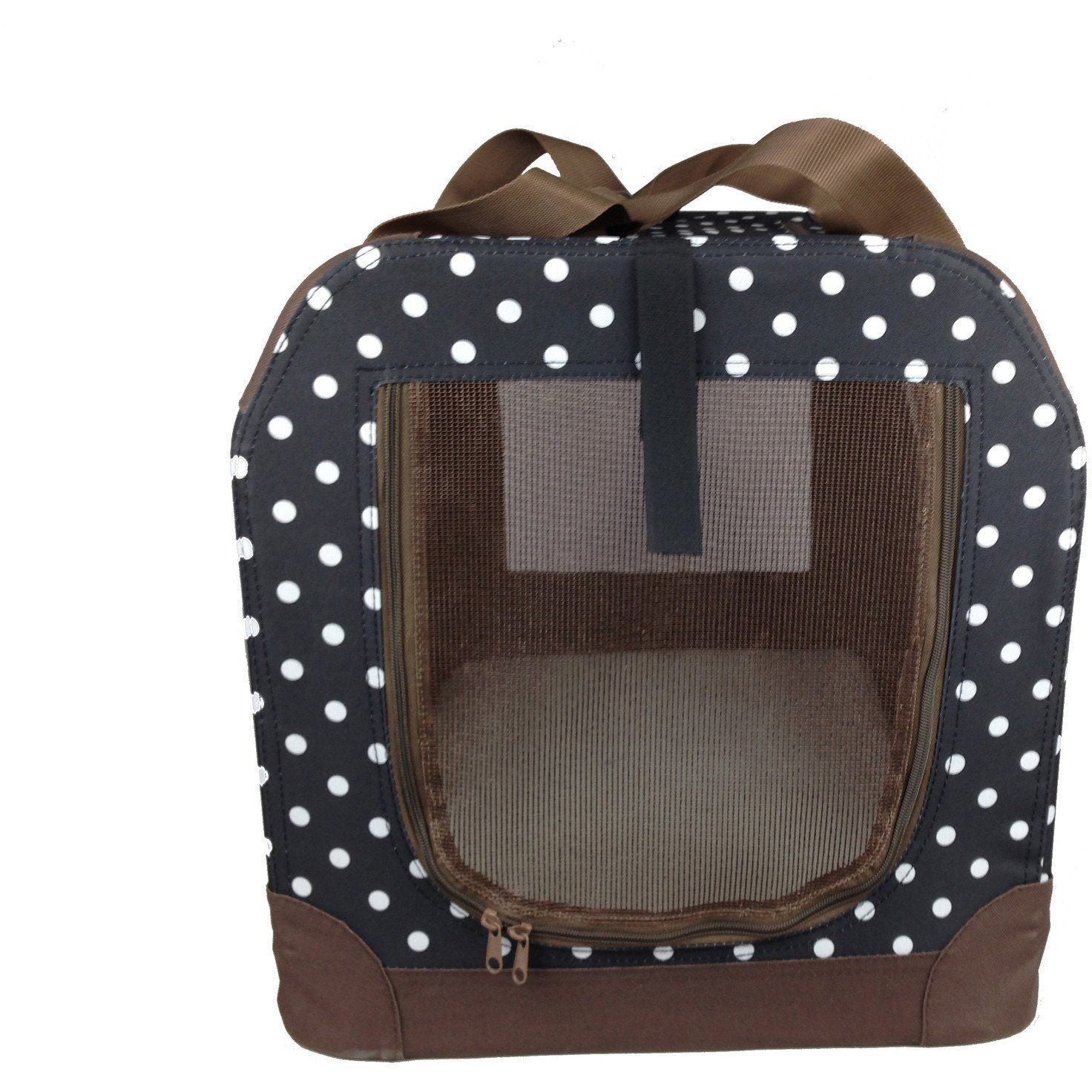 Pet Life ® 360° Vista View Zippered Soft Folding Collapsible Durable Metal Framed Pet Dog Crate House Carrier