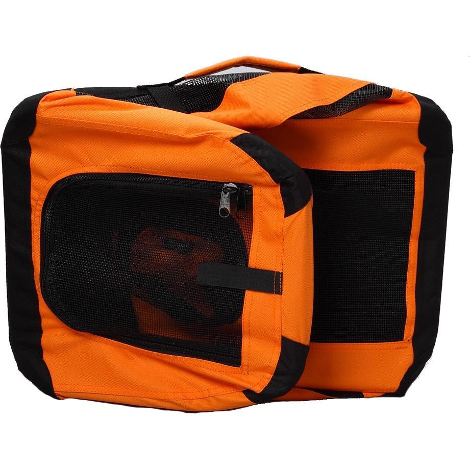 Pet Life ® 360° Vista View Zippered Soft Folding Collapsible Durable Metal Framed Pet Dog Crate House Carrier