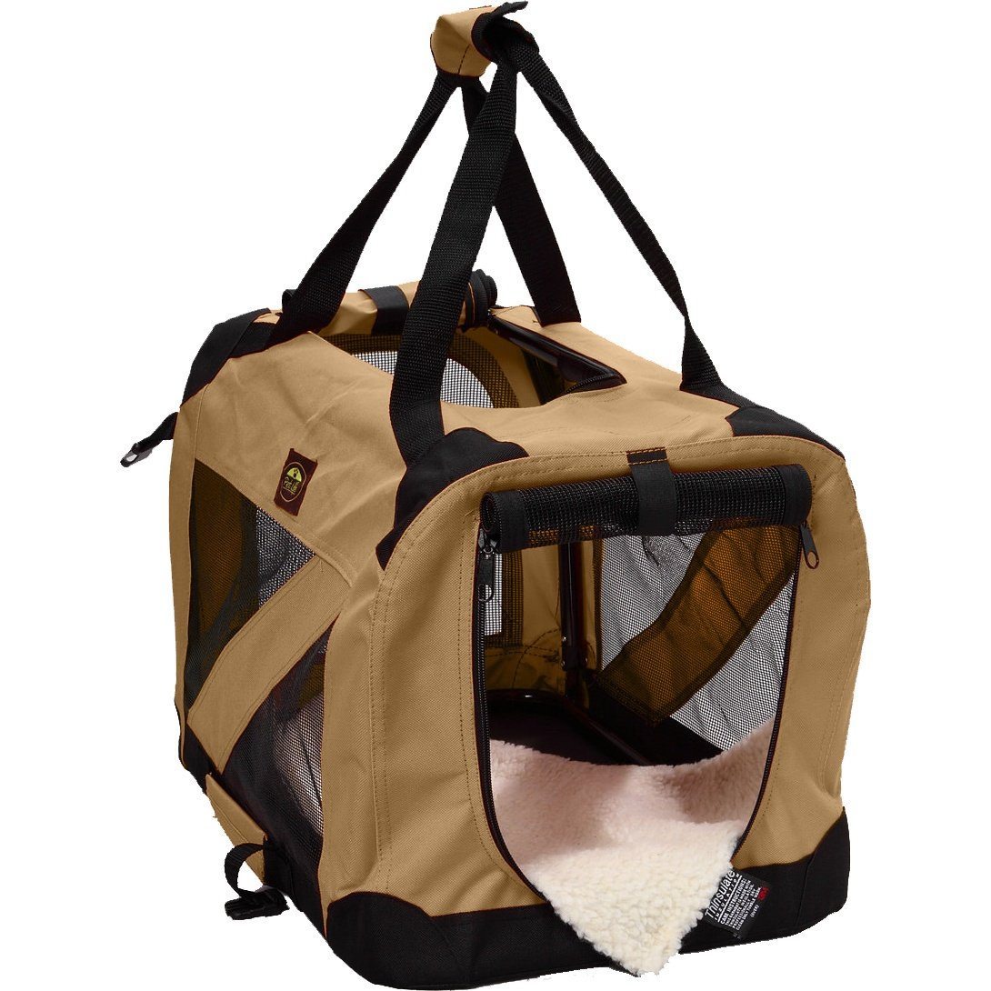 Pet Life 360 degrees Vista View Zippered Soft Folding Collapsible Durable Metal Framed Pet Dog Crate House Carrier