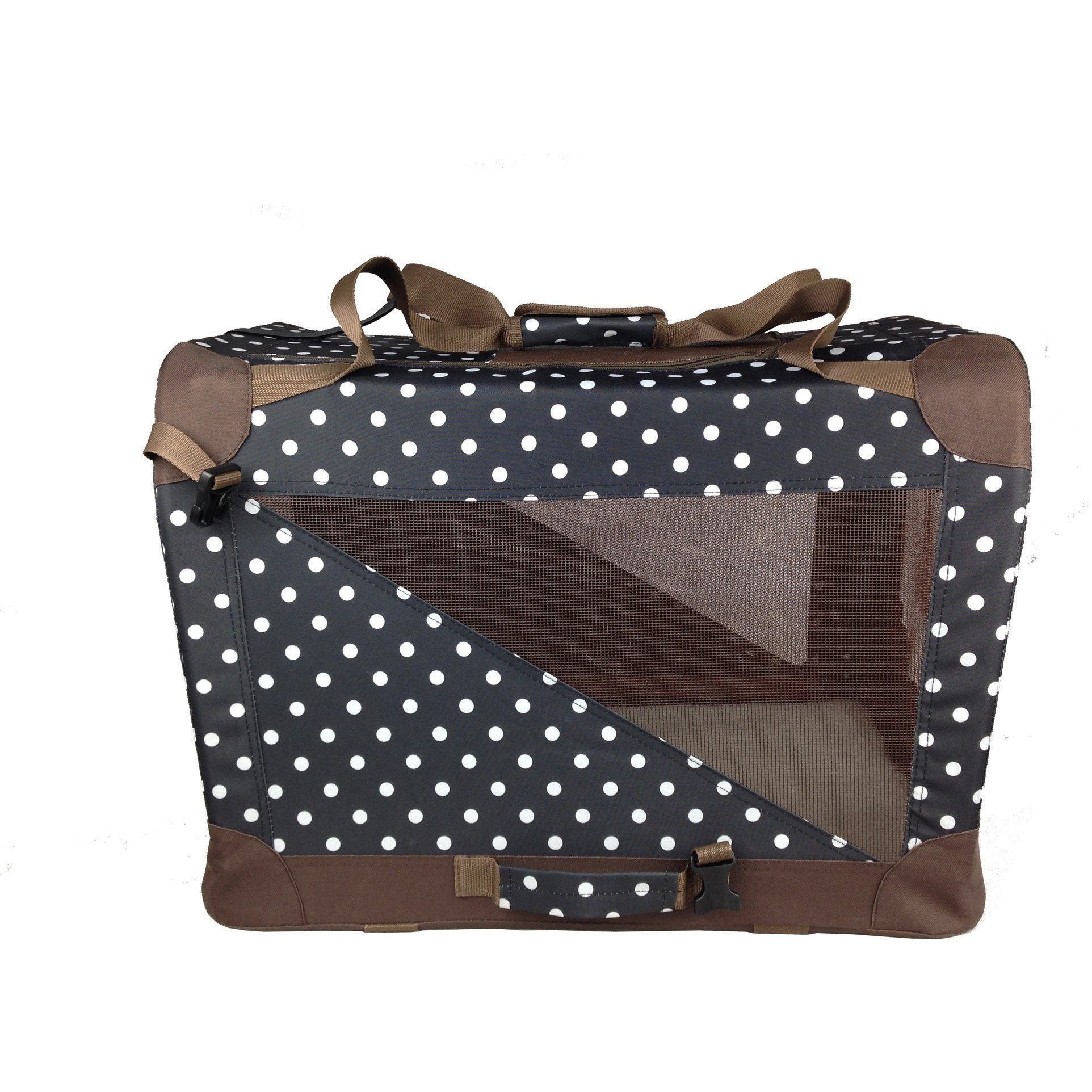 Pet Life ® 360° Vista View Zippered Soft Folding Collapsible Durable Metal Framed Pet Dog Crate House Carrier