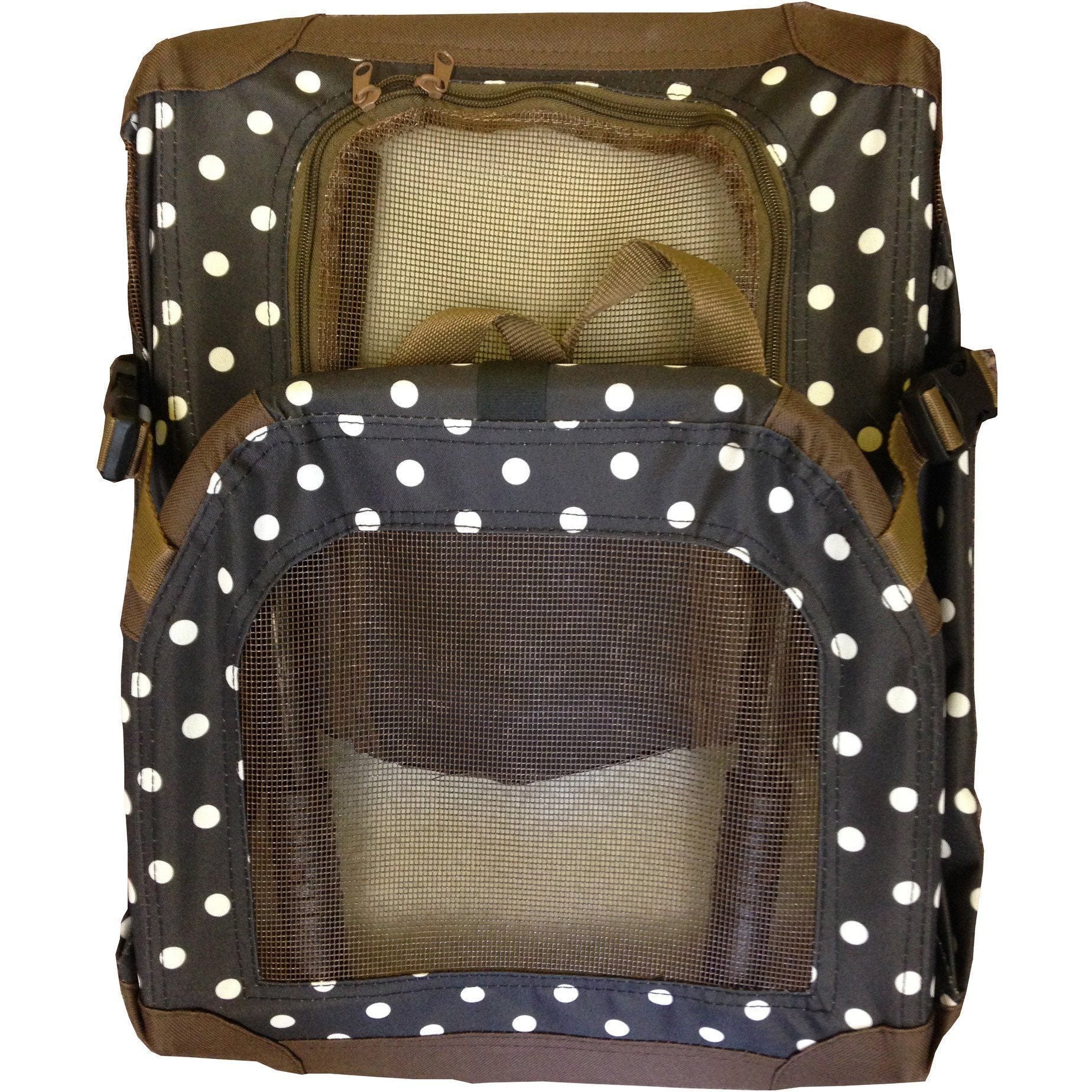 Pet Life 360 degrees Vista View Zippered Soft Folding Collapsible Durable Metal Framed Pet Dog Crate House Carrier