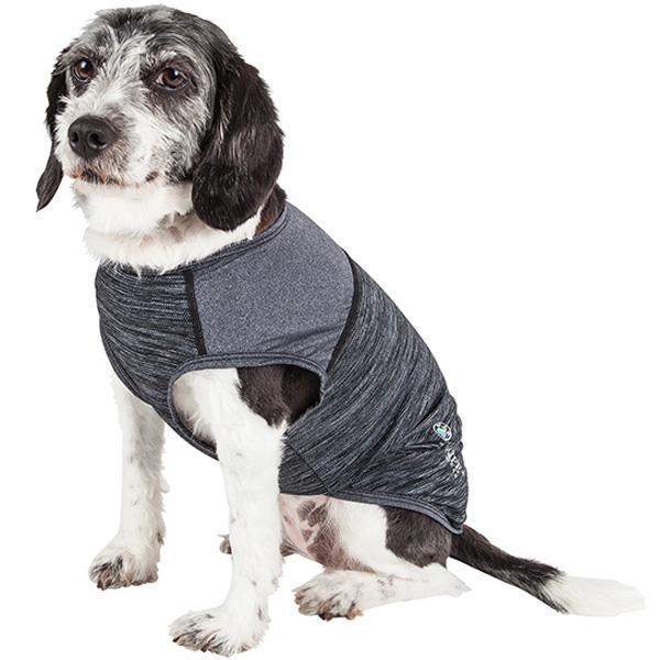 Pet Life Active Aero-Pawlse Quick-Dry and 4-Way-Stretch Yoga Fitness Dog T-Shirt Tank Top