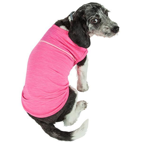 Pet Life Active Aero-Pawlse Quick-Dry and 4-Way-Stretch Yoga Fitness Dog T-Shirt Tank Top