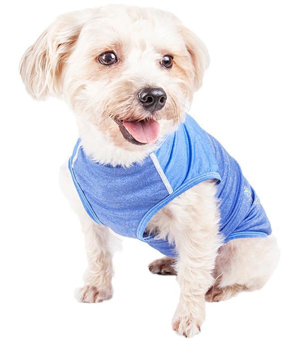 Pet Life Active Aero-Pawlse Quick-Dry and 4-Way-Stretch Yoga Fitness Dog T-Shirt Tank Top