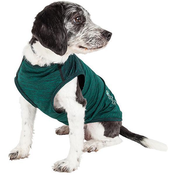 Pet Life Active Aero-Pawlse Quick-Dry and 4-Way-Stretch Yoga Fitness Dog T-Shirt Tank Top