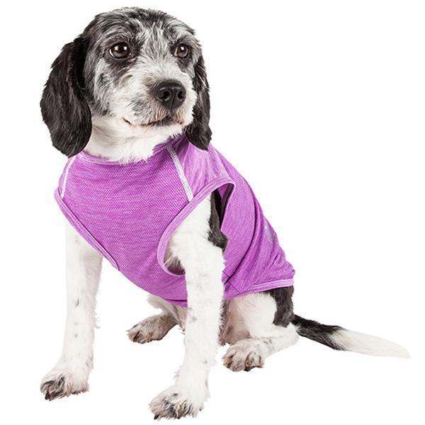 Pet Life Active Aero-Pawlse Quick-Dry and 4-Way-Stretch Yoga Fitness Dog T-Shirt Tank Top