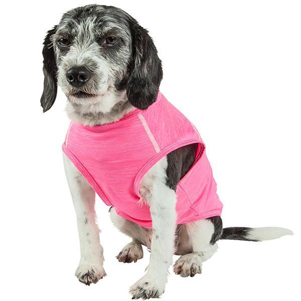 Pet Life Active Aero-Pawlse Quick-Dry and 4-Way-Stretch Yoga Fitness Dog T-Shirt Tank Top