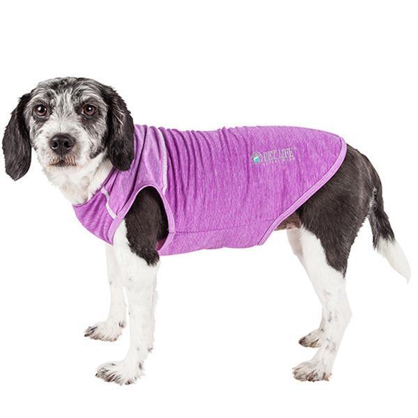 Pet Life Active Aero-Pawlse Quick-Dry and 4-Way-Stretch Yoga Fitness Dog T-Shirt Tank Top